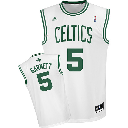 NBA Boston Celtics 5 Kevin Garnett New Revolution 30 Home White Jersey